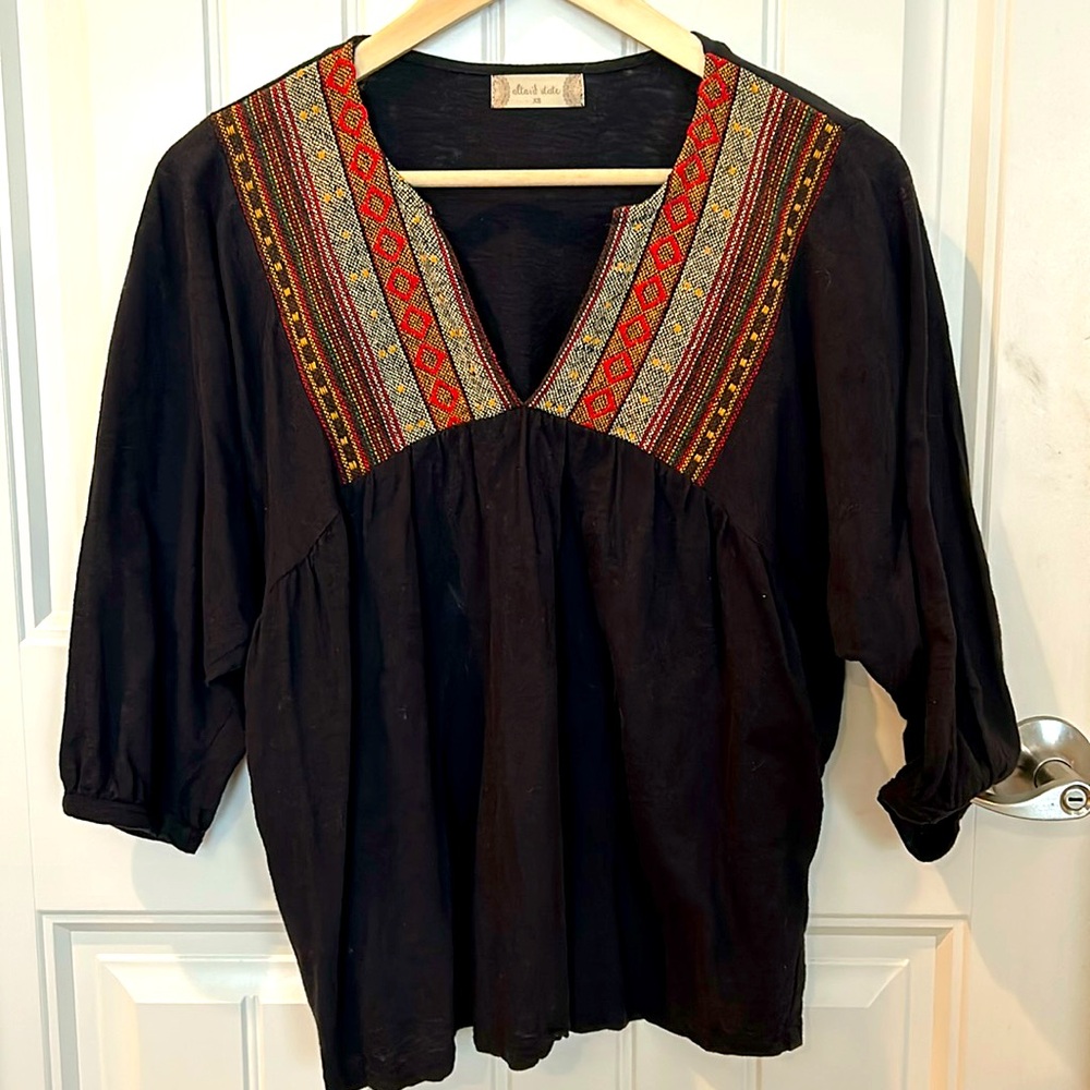 Alter’d State black v neck top. Size XS